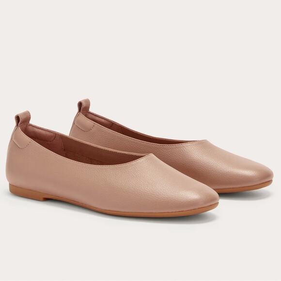 Everlane The Day Glove Flats Tan Nude Beige Leather 5.5 Ballet Flats Minimalist - Picture 8 of 8